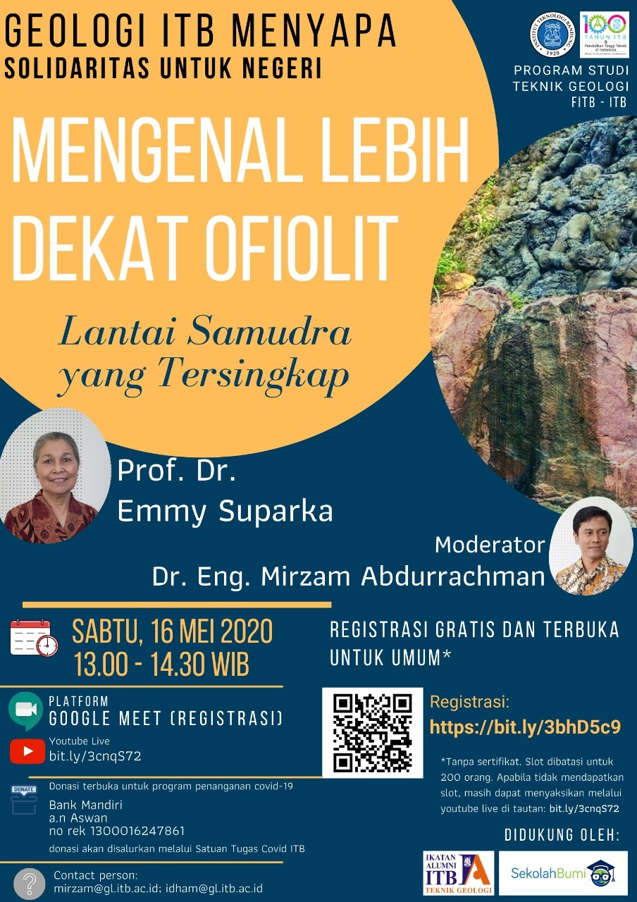 Program Studi Teknik Geologi Fakultas Ilmu Dan Teknologi Kebumian Webinar Geologi ITB Menyapa