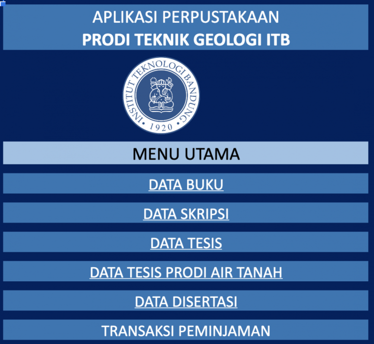 Program Studi Teknik Geologi Fakultas Ilmu Dan Teknologi Kebumian Perpustakaan Klompe